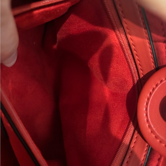 Steve Madden Red Quilted Tote with Chain Handles - Picture 5 of 6